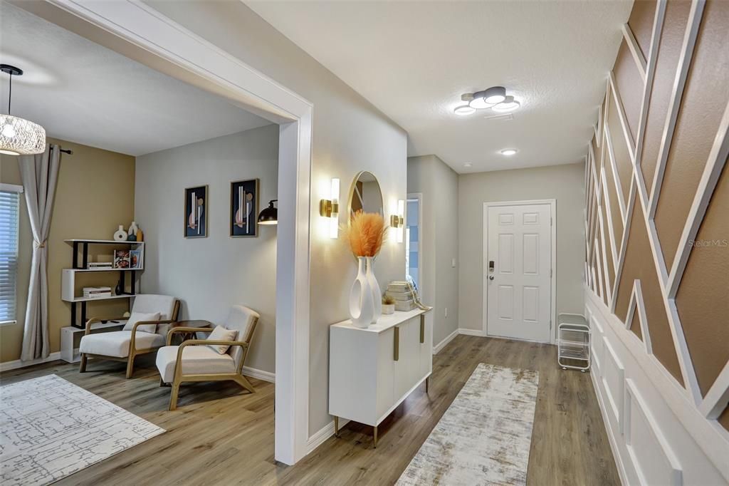 Interior, Pendant Lights, Recessed Lighting, Wood Texture Flooring