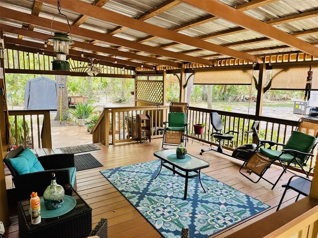 Exterior, Pendant Lights, Wooden Beams, Wood Texture Flooring