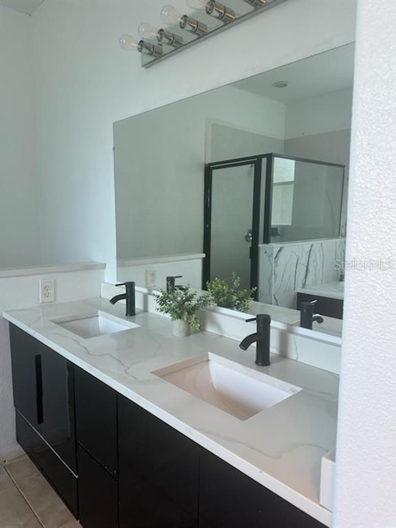 Bathroom, Dual Sink Vanities, Interior, Marble Walls