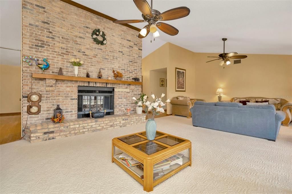 Fireplace, Interior, Living room, Stone Walls