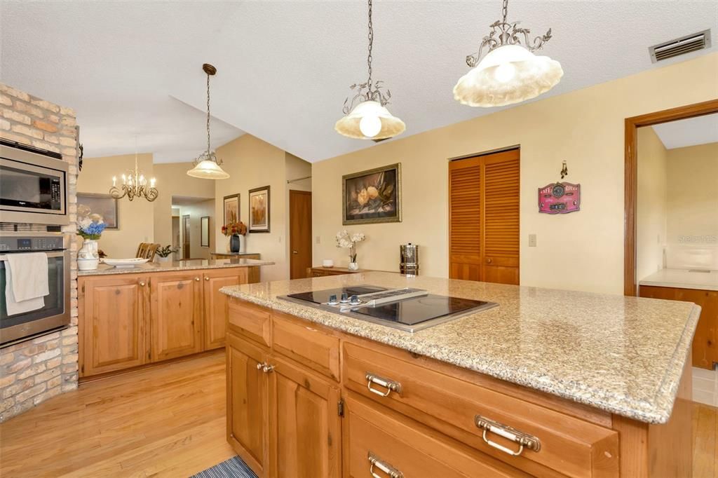 Chandelier, Interior, Kitchen, Pendant Lights, Wood Texture Flooring