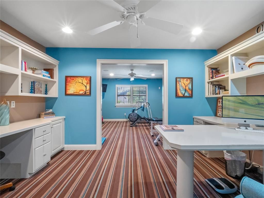 Home Office, Interior, Recessed Lighting