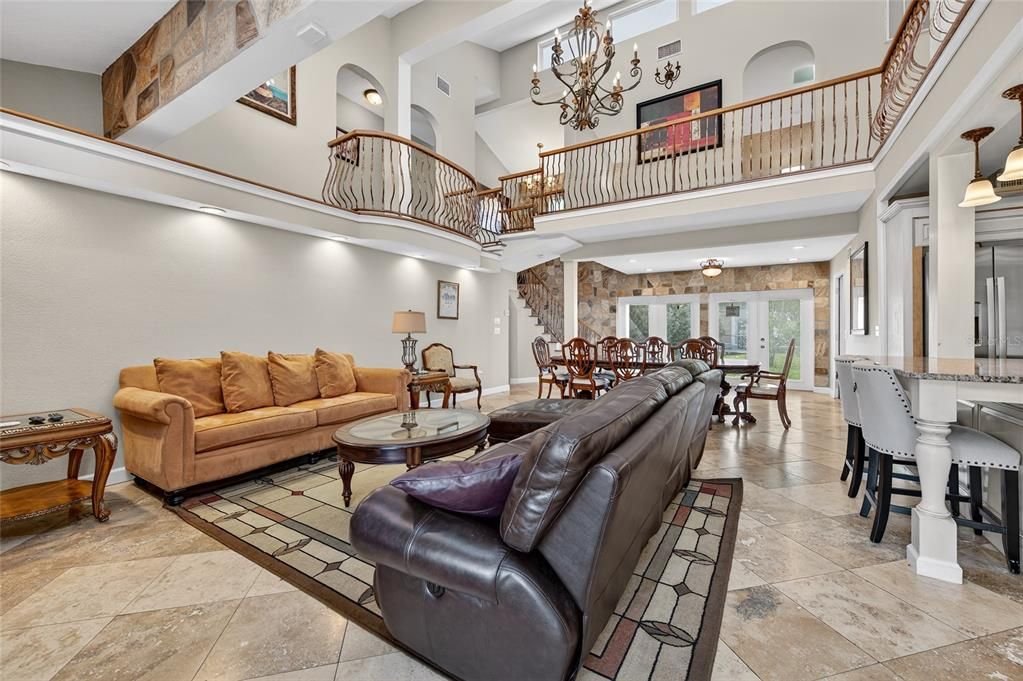 Chandelier, Dining room, Interior, Living room, Recessed Lighting
