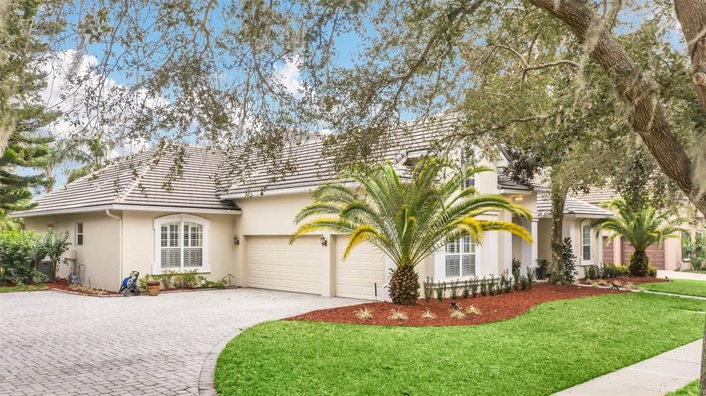 Attached, Backyard, Exterior, Facade, French Provincial