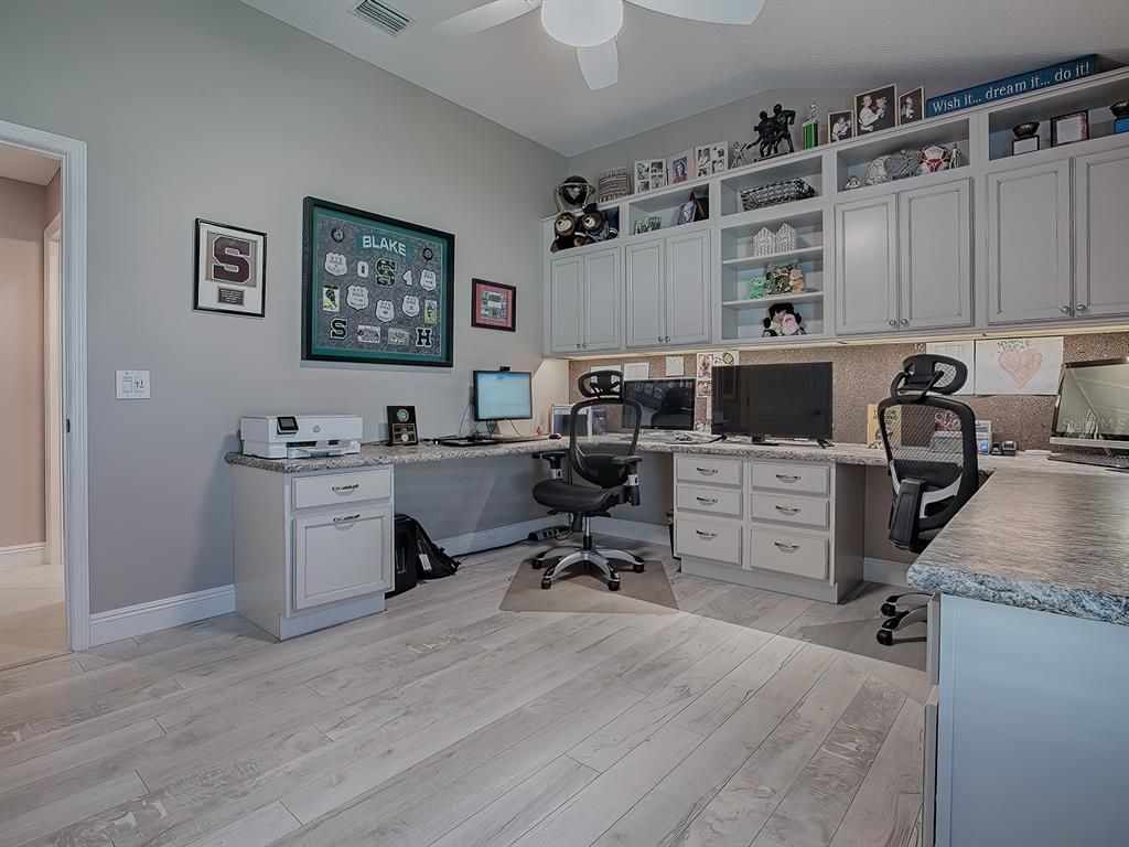 Home Office, Interior, Wood Texture Flooring