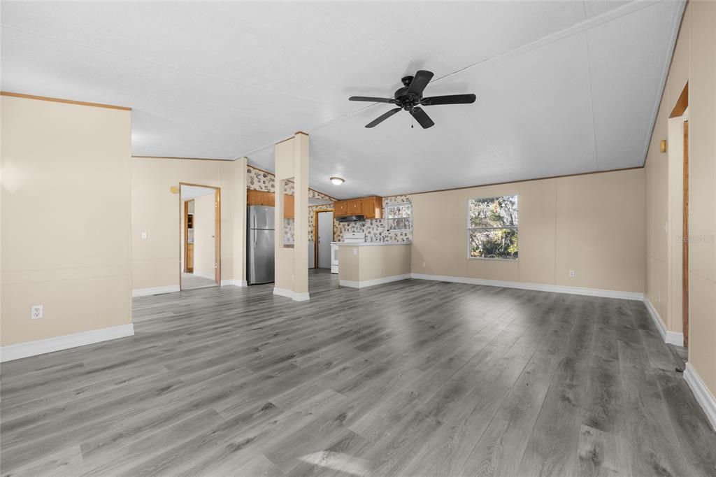 Empty room, Interior, Kitchen, Wood Texture Flooring