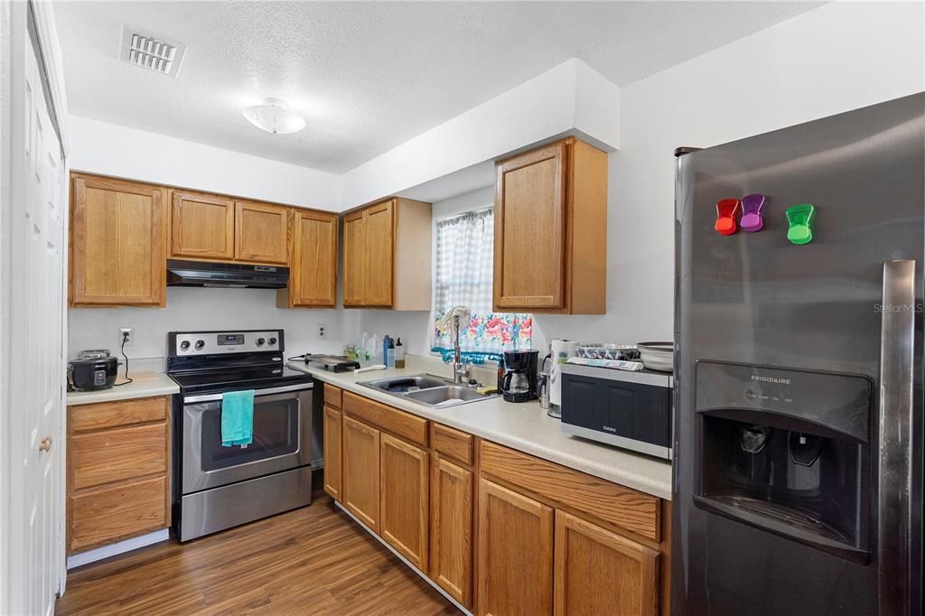 Interior, Kitchen, Wood Texture Flooring