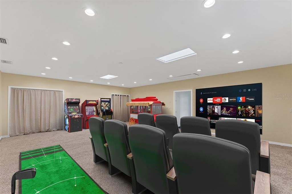 Home Theatre Room, Interior, Recessed Lighting, Theatre Room