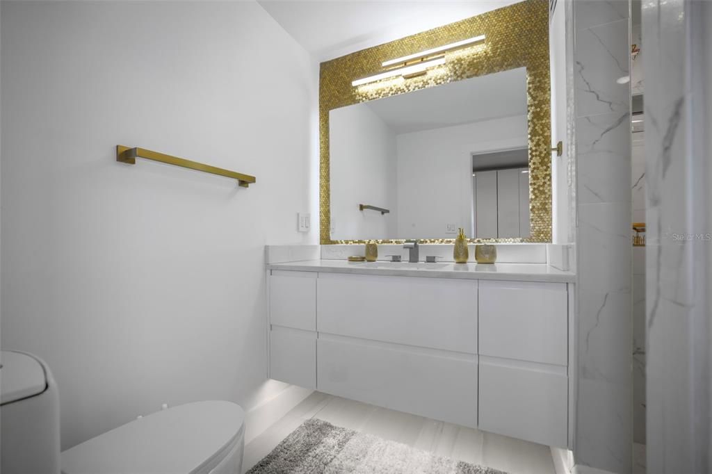 Bathroom, Interior, Marble Walls