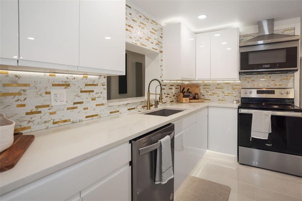 Interior, Kitchen, Recessed Lighting, Stainless Steel Appliances