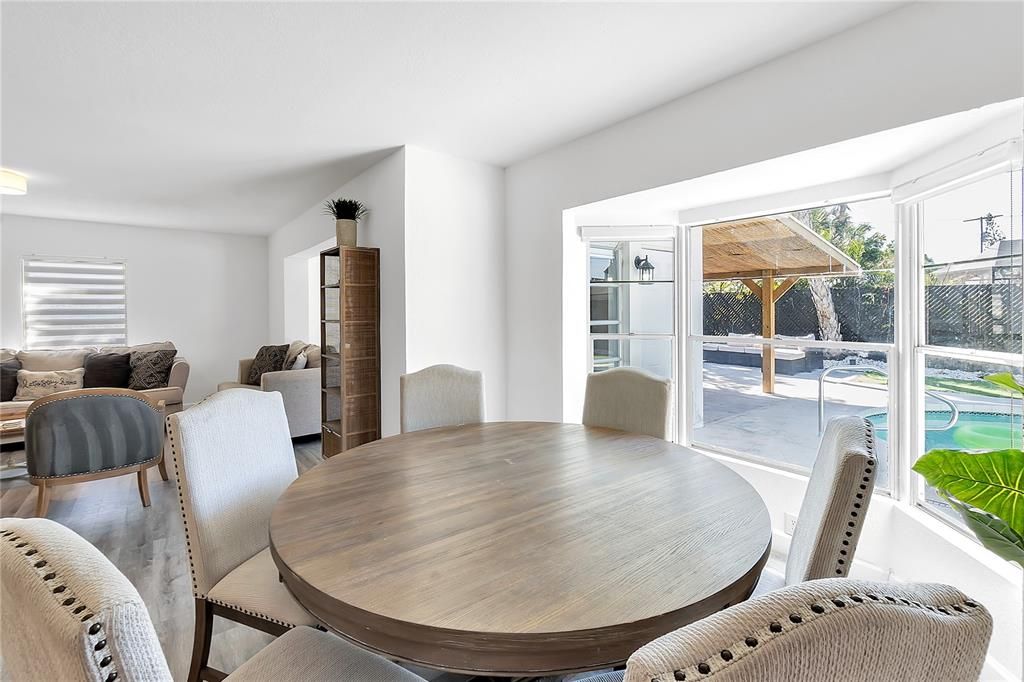 Dining room, Interior, Wood Texture Flooring
