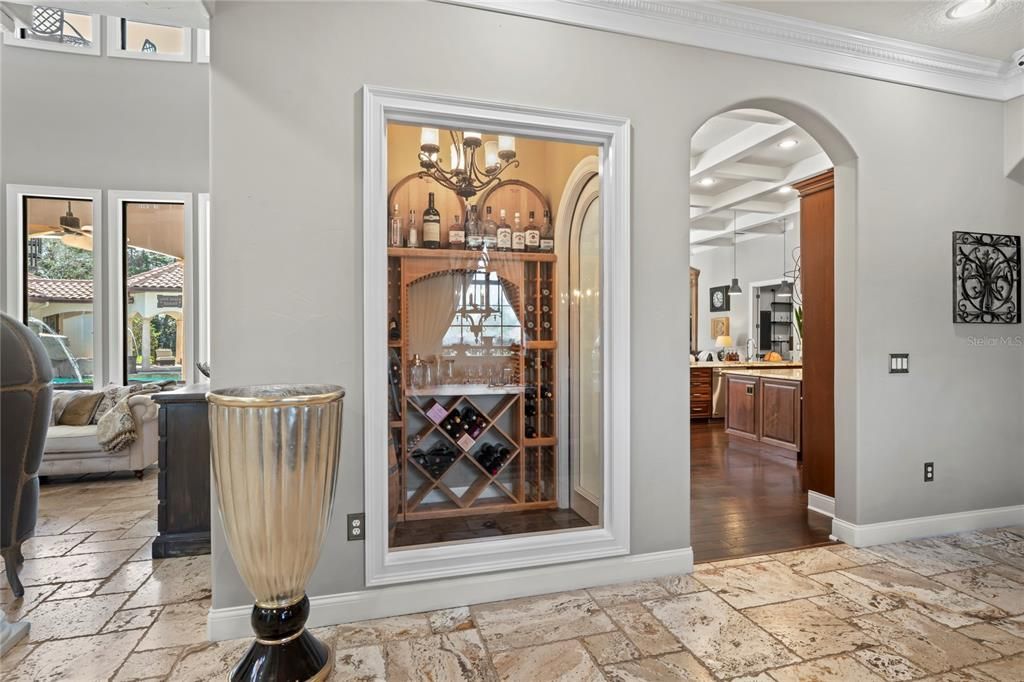 Chandelier, Interior, Recessed Lighting, Wine Storage