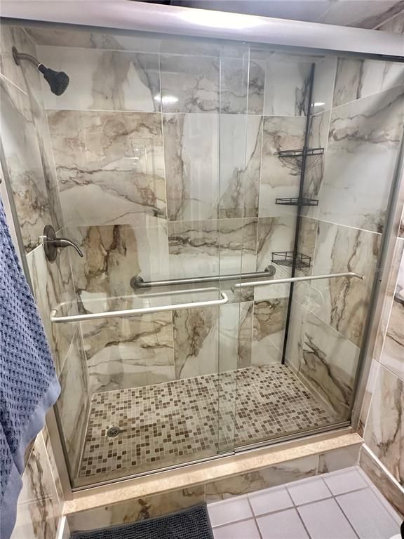 Bathroom, Glass Shower, Interior, Marble Walls