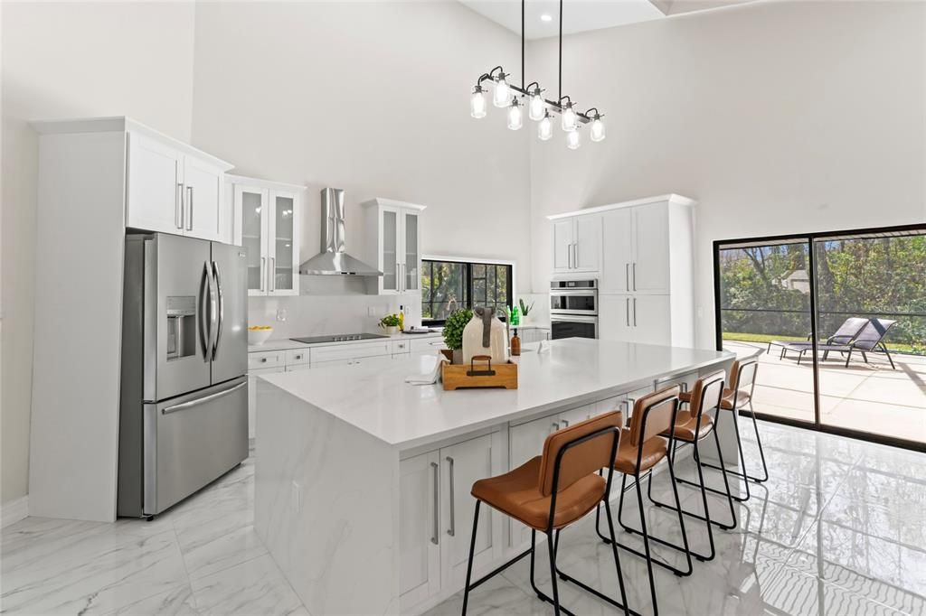 Interior, Kitchen, Marble, Stainless Steel Appliances