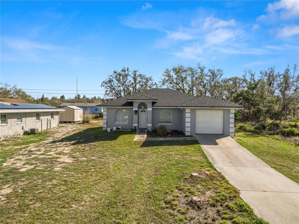 Attached, Backyard, Exterior, Facade, Solar Panels, Ranch