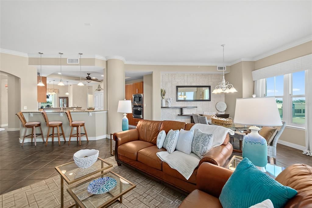 Dining room, Interior, Kitchen, Living room, Pendant Lights, Stainless Steel Appliances
