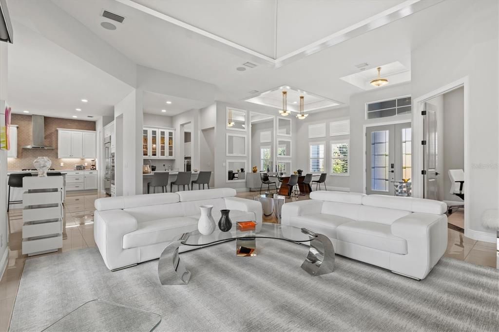 Dining room, Interior, Kitchen, Living room, Pendant Lights, Recessed Lighting