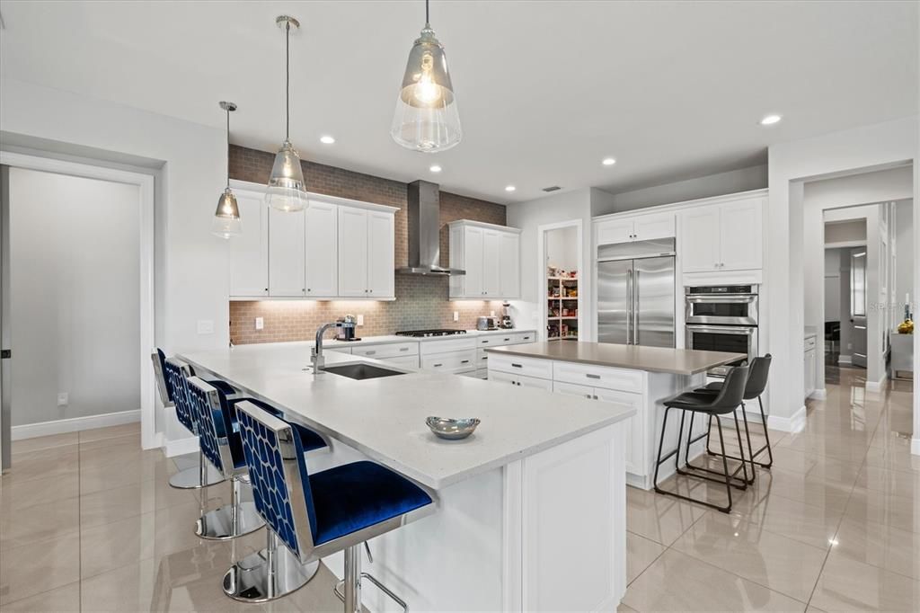 Interior, Kitchen, Pendant Lights, Recessed Lighting, Stainless Steel Appliances