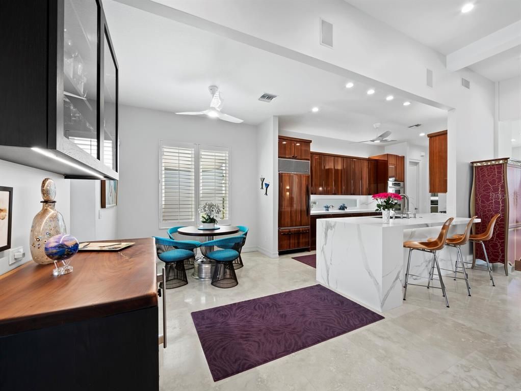Dining room, Interior, Kitchen, Recessed Lighting