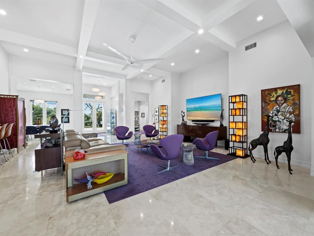 Interior, Living room, Recessed Lighting
