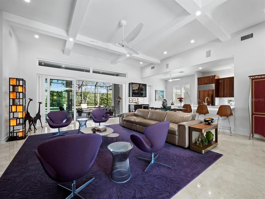 Interior, Kitchen, Living room, Recessed Lighting