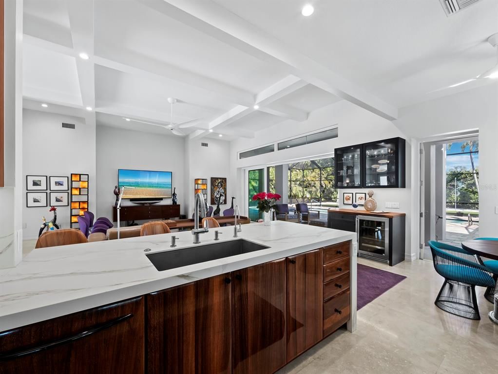 Interior, Kitchen, Living room, Recessed Lighting