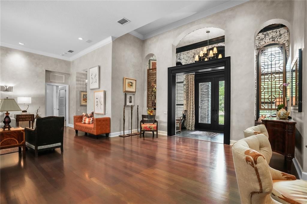 Chandelier, Interior, Recessed Lighting, Wood Texture Flooring