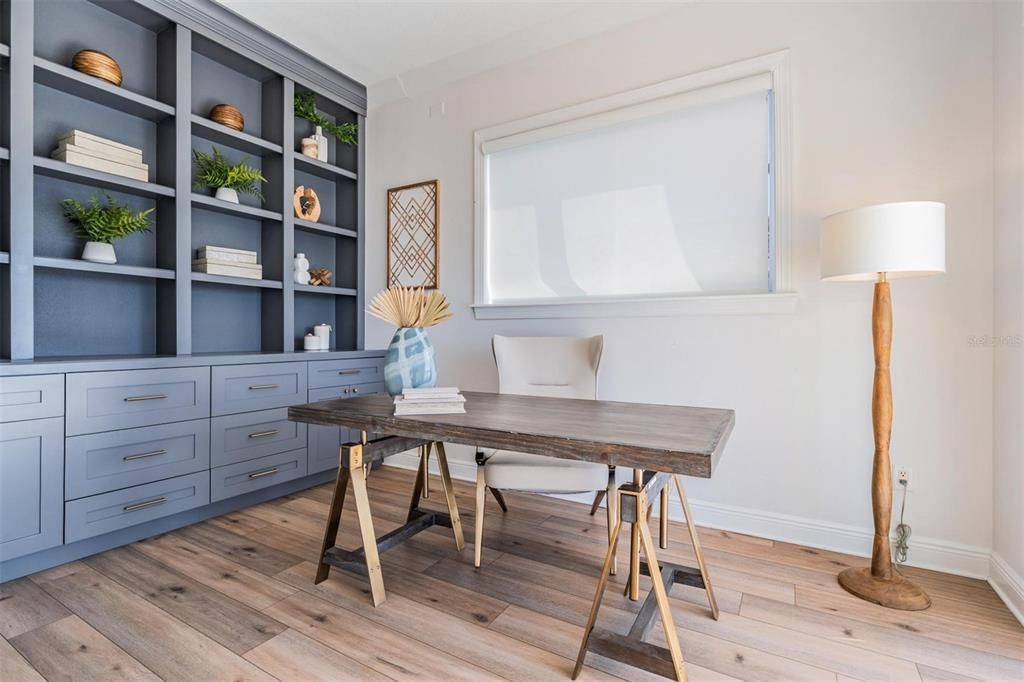 Home Office, Interior, Wood Texture Flooring