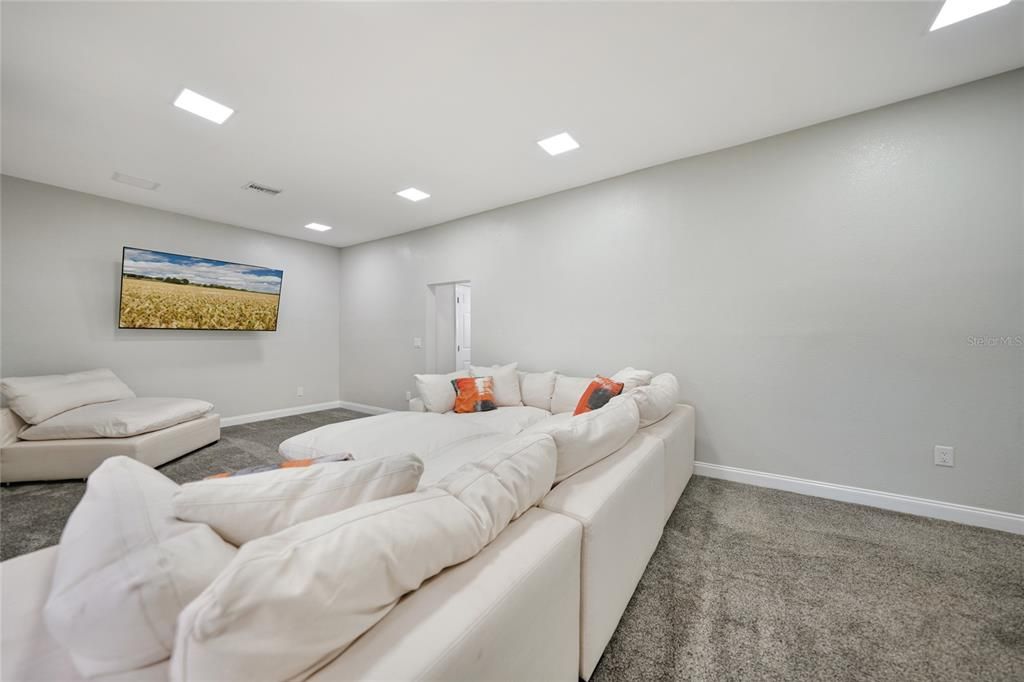 Interior, Living room, Recessed Lighting