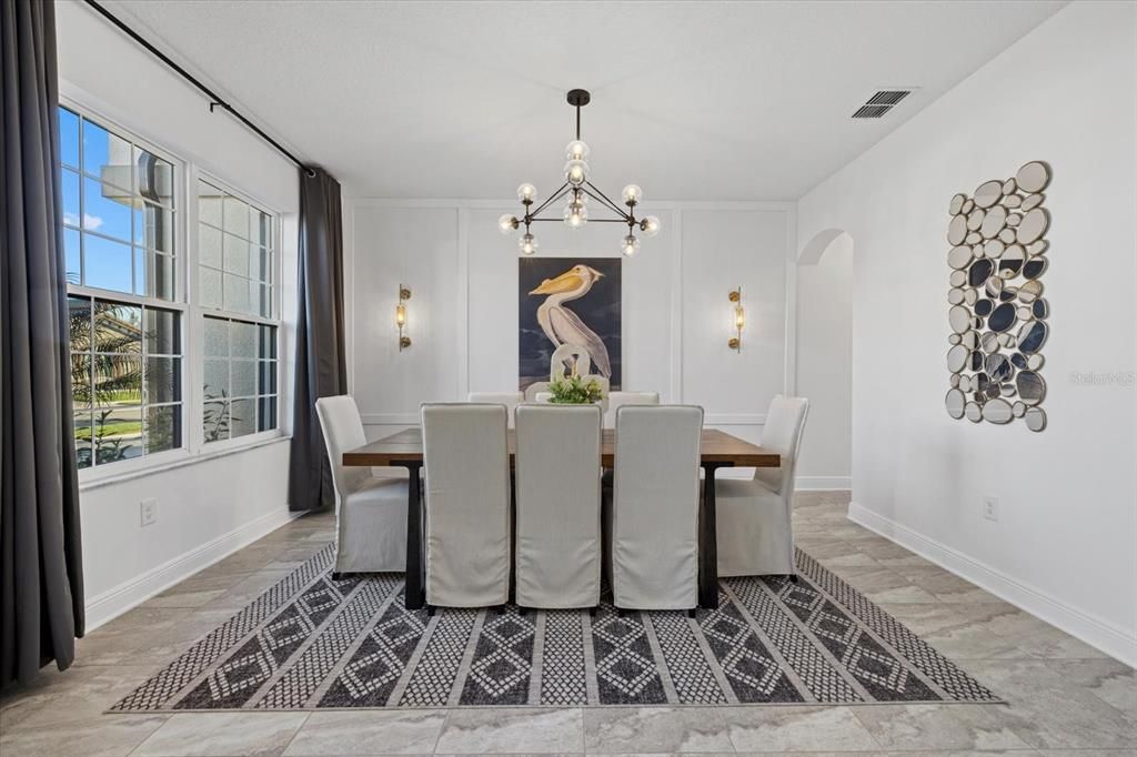 Dining room, Interior, Pendant Lights