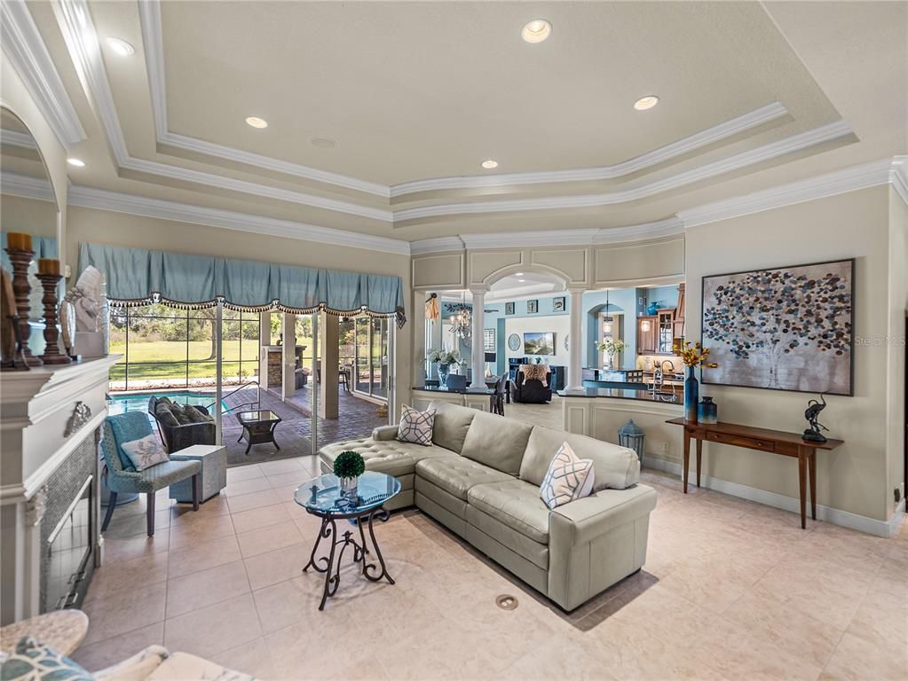 Interior, Living room, Recessed Lighting