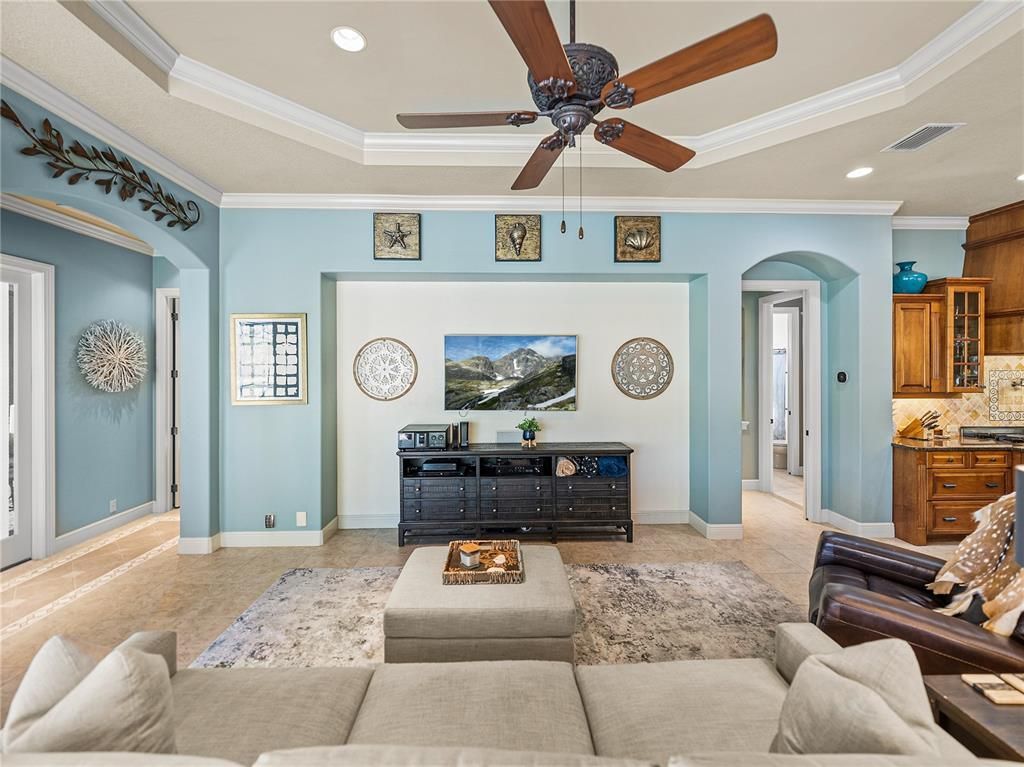Interior, Living room, Recessed Lighting