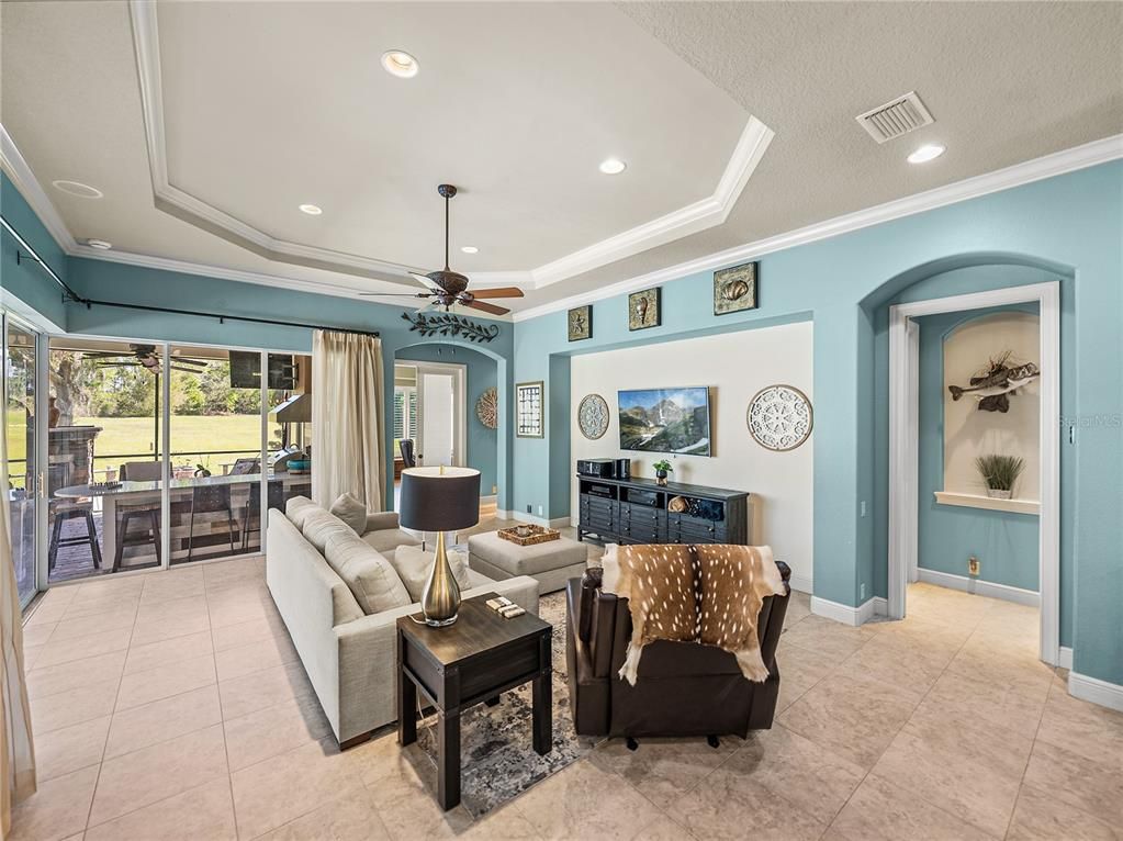 Interior, Living room, Recessed Lighting