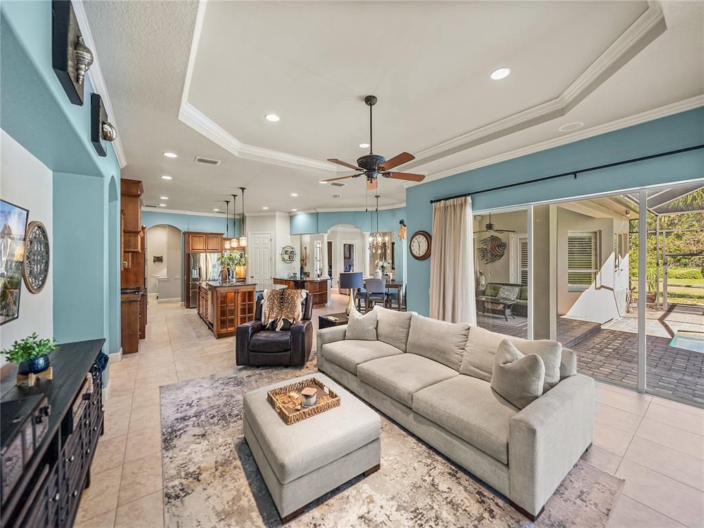 Dining room, Interior, Kitchen, Living room, Pendant Lights, Recessed Lighting
