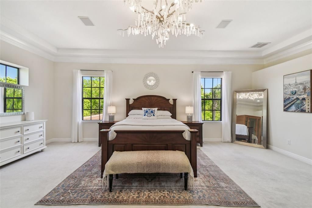 Bedroom, Chandelier, Interior
