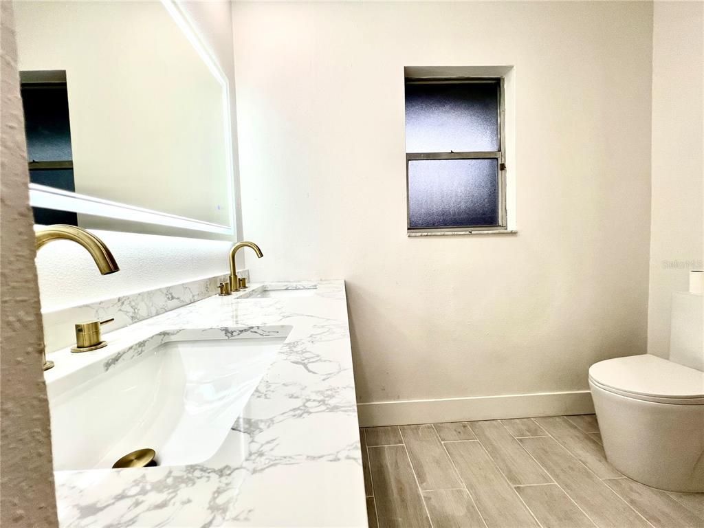 Bathroom, Interior, Wood Texture Flooring