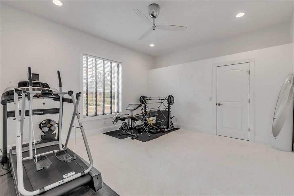 Fitness Equipment, Gym, Interior, Recessed Lighting