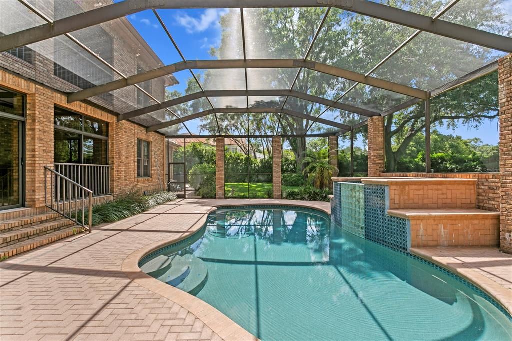 Glass Ceilings, Interior, Pool, Stone Walls, Sun Room