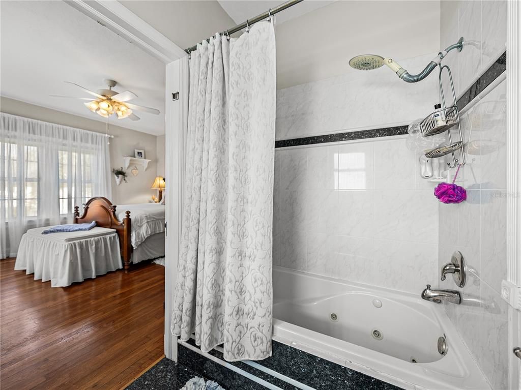 Bathroom, Bedroom, Interior, Marble Walls, Wood Texture Flooring
