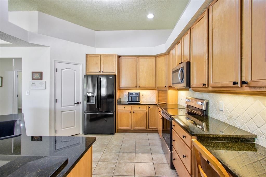 Interior, Kitchen, Recessed Lighting, Tile Countertops