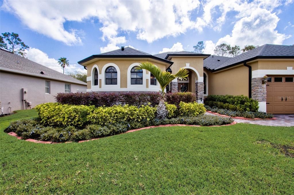 Attached, Backyard, Exterior, Facade, Mediterranean