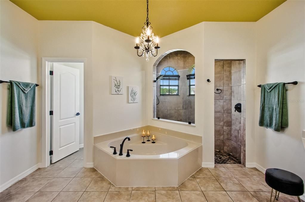 Bathroom, Chandelier, Interior