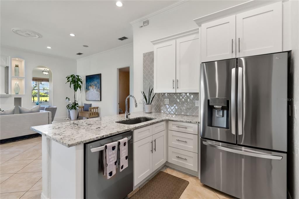 Interior, Kitchen, Living room, Recessed Lighting, Stainless Steel Appliances