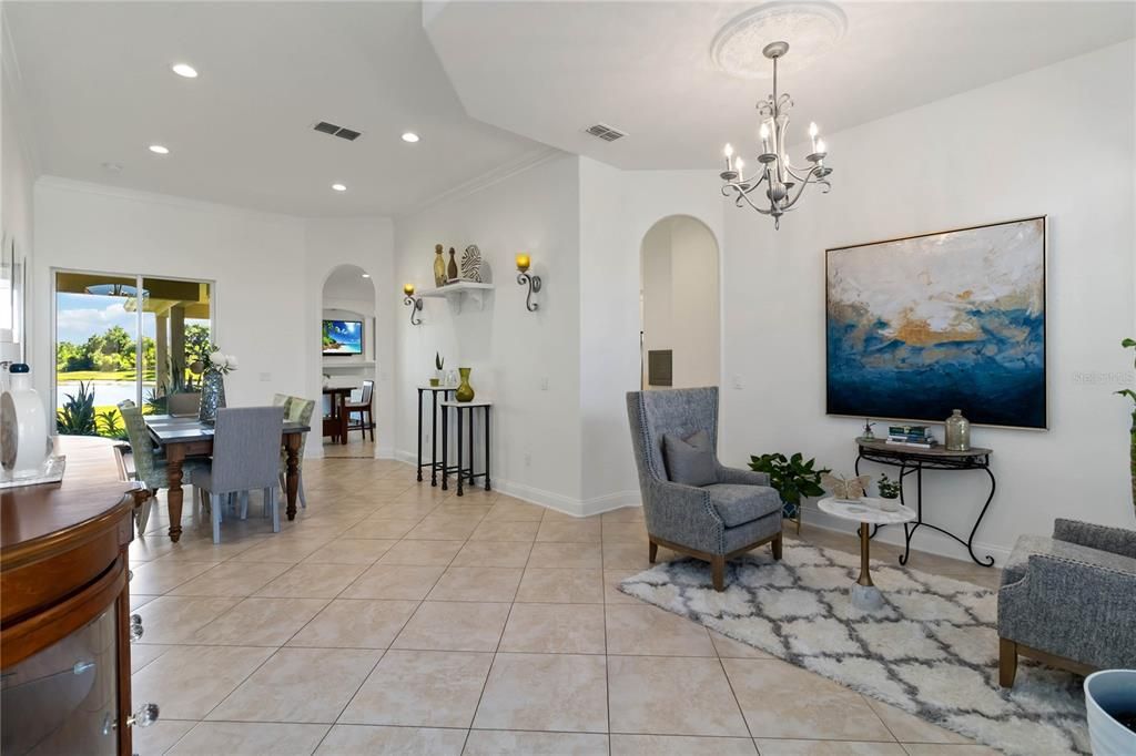 Chandelier, Dining room, Interior, Recessed Lighting