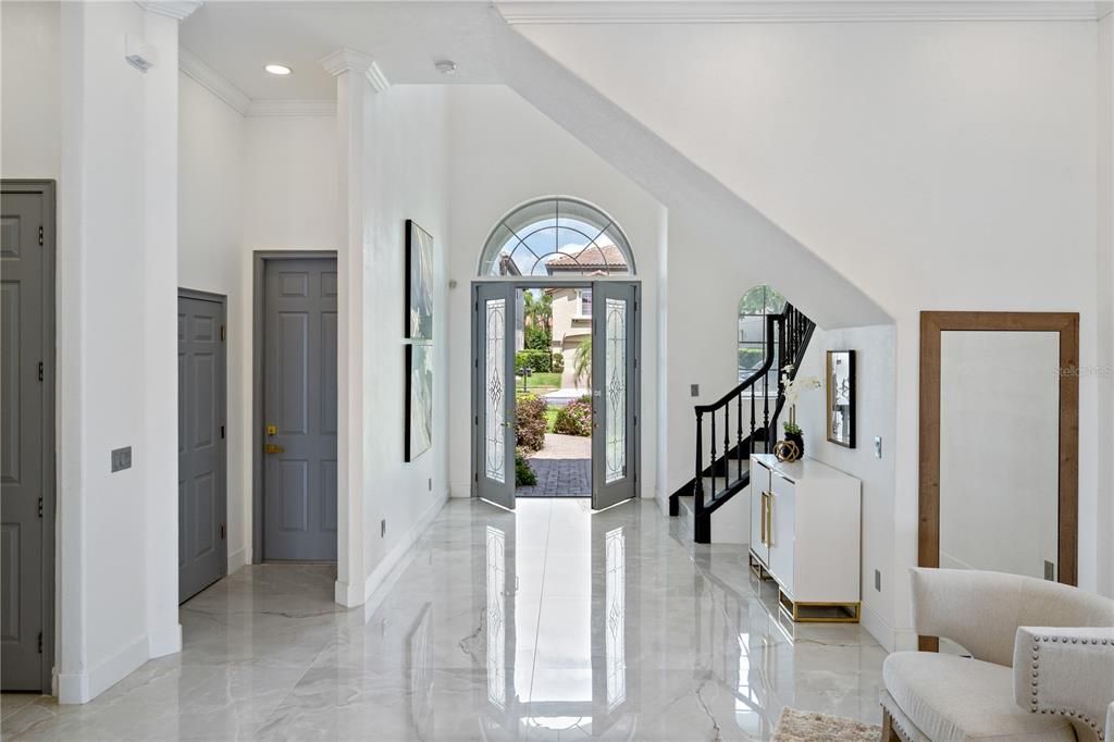 Interior, Marble, Recessed Lighting