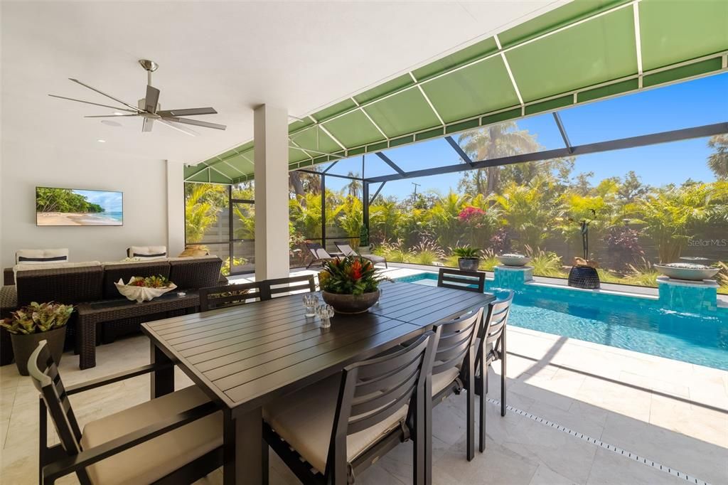 Dining room, Glass Ceilings, Interior, Pool, Sun Room