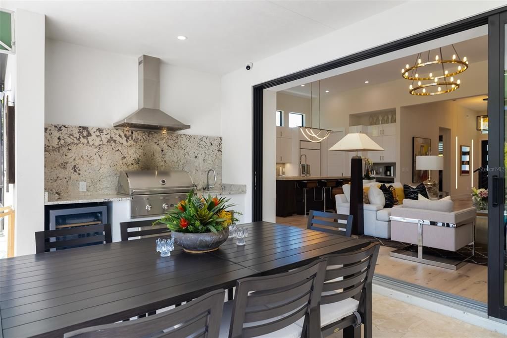 Chandelier, Dining room, Interior, Kitchen, Living room, Pendant Lights, Recessed Lighting, Wood Texture Flooring