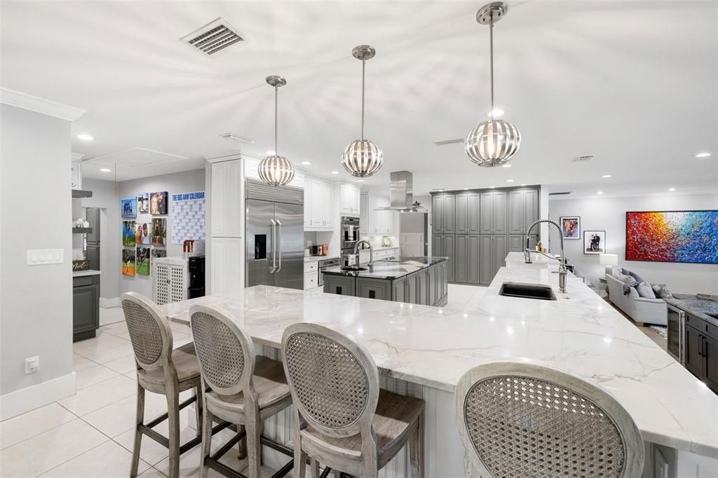 Interior, Kitchen, Pendant Lights, Recessed Lighting, Stainless Steel Appliances