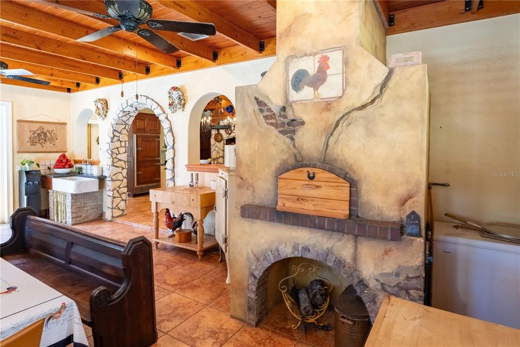 Fireplace, Interior, Wooden Beams, Wooden Ceilings