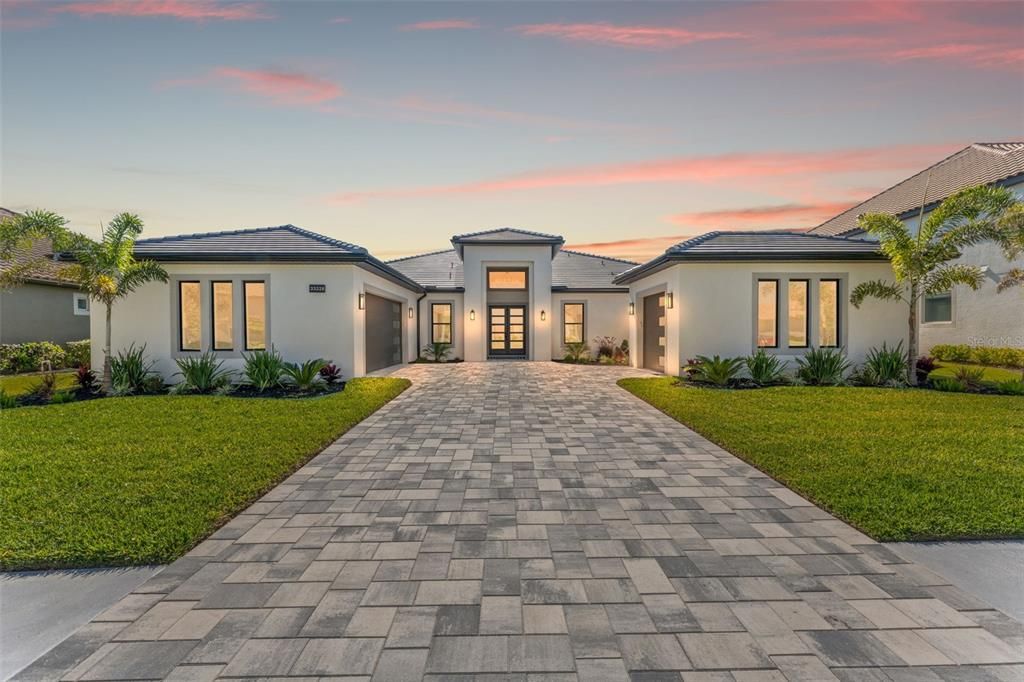 Attached, Backyard, Exterior, Facade, Mediterranean